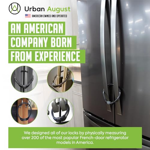 Urban August Black 4-Digit Refrigerator & Cabinet Lock - Standard Pack