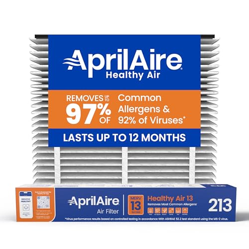 AprilAire 213 Replacement Air Filter - Pack of 1, MERV 13, 20x25x4, for Whole-House Air Purifiers, Variant 1
