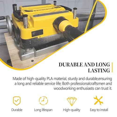 2-1/2" Planer Vacuum Hose Adapter Replacement for DeWalt DW735 DW735X Planer, Fits for Dewalt 13 inch Planer stand Parts (Yellow 1)