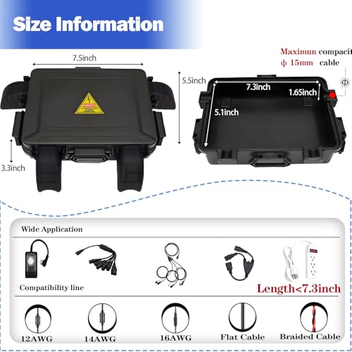 Small Outdoor Electrical Box IP54 Waterproof Extension Cord Cover - 1 Pack