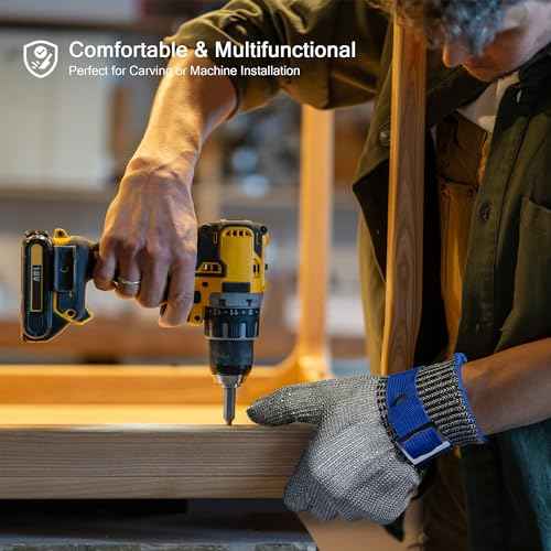 ZEEGO A9 Cut-Resistant Gloves, Food-Grade Stainless Steel Mesh Metal Gloves, Suitable for Mandolines, Kitchen Use, Meat Processing, Butchers, and Oyster Shucking£¨Large Size£©