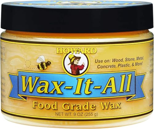 Howard Wax-It-All Food-Grade Beeswax Wood Polish 9 Fl oz - Protective Furniture & Surface Finish