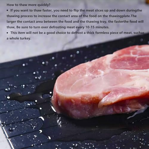 YUNDOOG Large 14x8in Defrosting Tray - Natural Heat Thawing Plate, 13.6 x 7.8 x 0.8 in