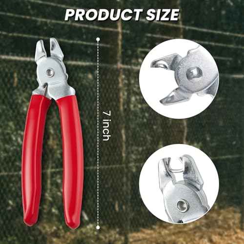Hog Ring Pliers,Professional upholstery Hog Rings Pliers Kit,Auto Upholstery Installation Tool for Fence,animal pet cages,railings,wires,Ropes,sausage and Meat Casings(Bent Hog Ring Plier)