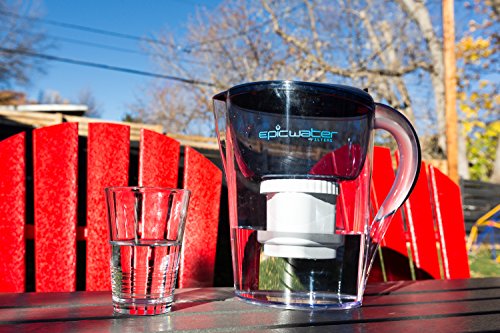 Epic Pure Standard Water Filter Pitcher 10-Cup, 150 Gallon Capacity, BPA-Free, Removes Fluoride & Contaminants - Variant 1