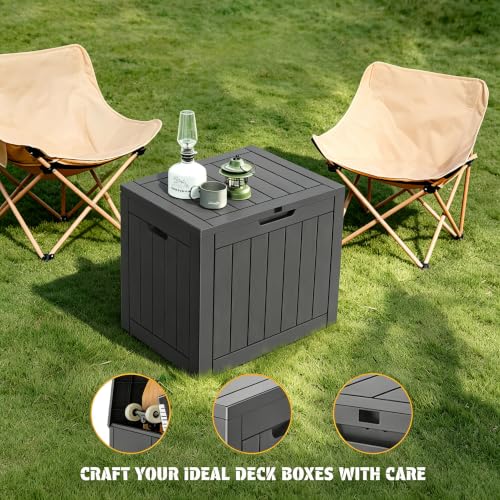 NUNU LAB 35 Gallon Waterproof Lockable Outdoor Storage Box - Black