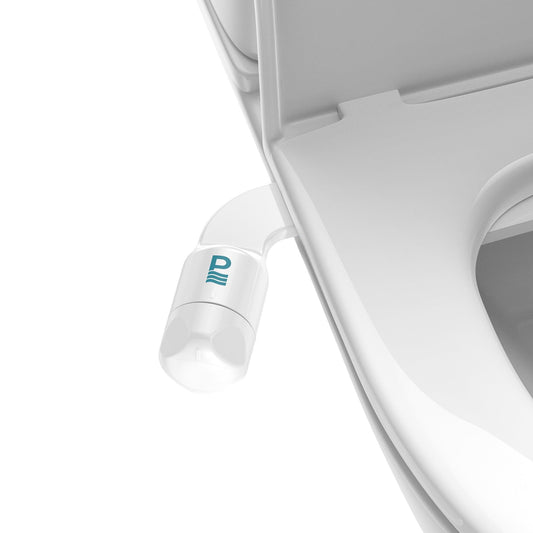 Ultra-Slim Bidet Attachment for Toilet - Dual Nozzle with Adjustable Cold Water Pressure for Frontal/Rear Wash & Self-Cleaning, Hygienic Bidets for Existing Toilets, White