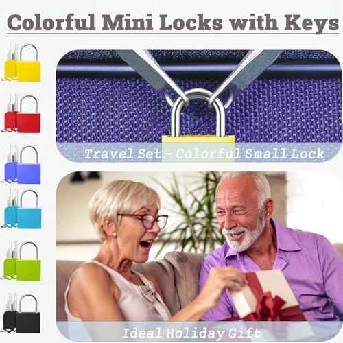 6 Pcs ?????????????? ?????????? ???????? ??????, Mini Key Locks for Lockers, Metal/Multicolor Small Locks with Keys, Perfect for Securing Backpacks, Boxes, School, and More