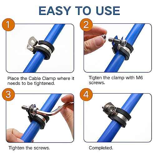3/4 Inch Cable Clamp, 20 Pack Stainless Steel Wire Clamp for Pipe, Hose, and Cable Protection with Metal Rubber Clips (20mm)