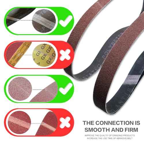 1/2 x 18 Inch 80 Grit Sanding Belt | Premium Aluminum Oxide Sanding Belt | Premium Sander Sandpaper ? 24 Pack