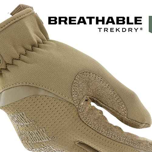 Mechanix Wear: FastFit Tactical Gloves with Elastic Cuff for Secure Fit, Work Gloves with Flexible Grip for Multi-Purpose Use, Durable Touchscreen Capable Safety Gloves for Men (Brown, Large)