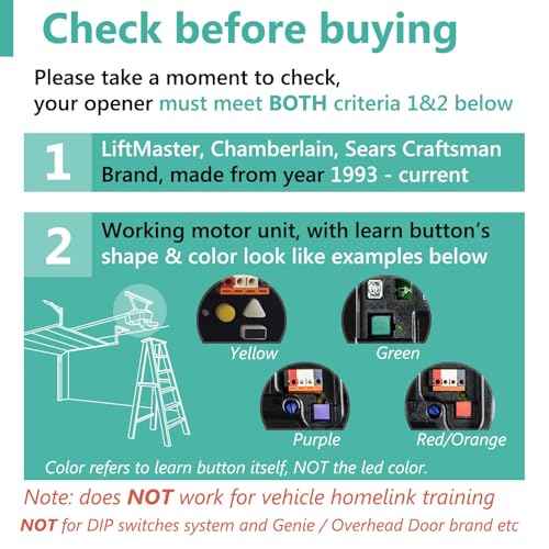 2 for Chamberlain Liftmaster Craftsman Garage Door Opener Remote 893LM 893Max