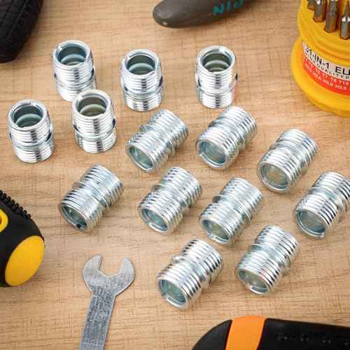 8 Pcs Coarse Thread Connectors 3/4 Inch Wire Shelving Pole 16 Teeth Wire Shelf Fittings Metal Shelf Unit Replacement Accessories for Wire Rack Poles Metal Shelving Parts