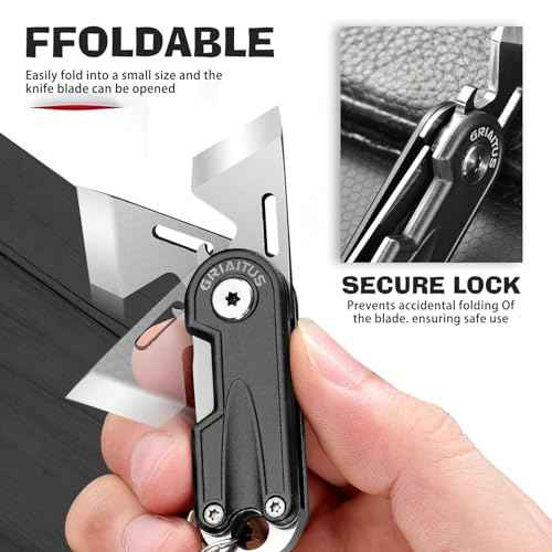 Multitool Pocket Knife Gifts for Men Dad, Stocking Stuffers for Men, EDC Folding Knives, Small Multitool with Bottle Opener Mini Keychain Tool, Camping, Hiking, Fishing Everyday Carry (Black)