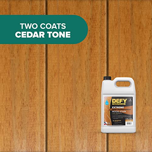 DEFY Extreme Wood Stain & Sealer in Cedar - 1 Gallon Waterproof Exterior Coating