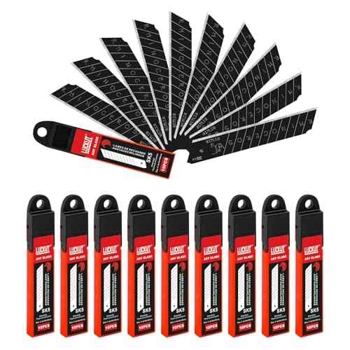 18mm Snap Off Blades SK5 Utility Knife Retractable Blades, Box Cutter, 30 Piece