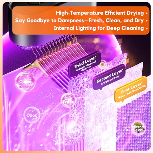 CinGiiCo Grey Portable Clothes Dryer with Remote, 12 Items Capacity, Energy Saving, Low Noise