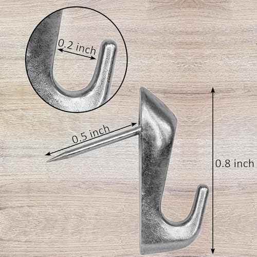 30 PCS Picture Hanging Nails, Thumb Tacks for Wall Hangings, Heavy Duty Wall Tacks for Drywall , Art, Posters, Photos, Hanging Kit with Nails & Hooks (Black)