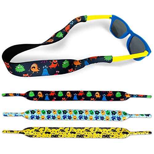 Kids Eyewear Retainer - No-Tail Adjustable Glass Retainers for Boys & Girls Sports, Sunglasses Strap & Floating Sunglass Lanyard