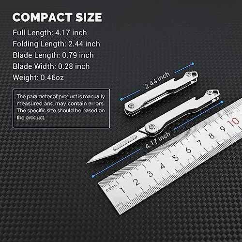 edcfans Folding Scalpel Knife, Small Pocket Knife for Men with 10pcs Surgical Replaceable Blades #11, EDC Utility Knives, Outdoor Edge Knives for Hunting, Skinning
