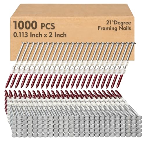 21 Degree Framing Nails 2" x .113" for 20-22 Nailer