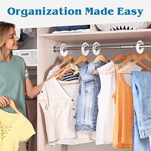 Set of 30 Blank White Closet Dividers for Hanging Clothes ? Clothing Rack Dividers for Organization