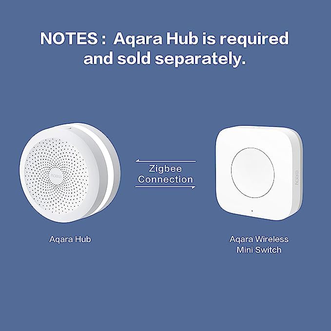 Aqara Zigbee 3.0 Wireless Mini Switch T1 Smart Button, No Wiring Needed