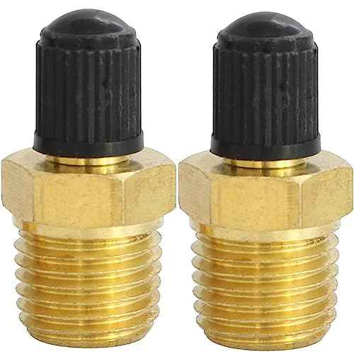 5pcs Tank Valve, Schrader Valve Standard Valve Core with 1/4''NPT Male Threads for Air Compressor Tanks