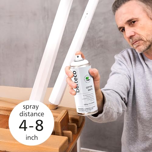 BELTECO Water-Based White Matte Spray Paint 11.29oz – Eco-Friendly, Odorless, Indoor & Outdoor Use