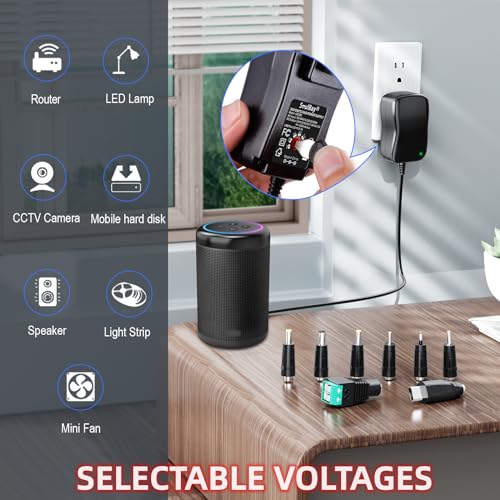 SoulBay 12V Adjustable Power Supply Adapter Charger - 1 Count