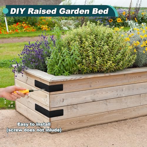 20Pcs Heavy Duty 4x4x2 Black L Corner Brackets for DIY Furniture Reinforcement