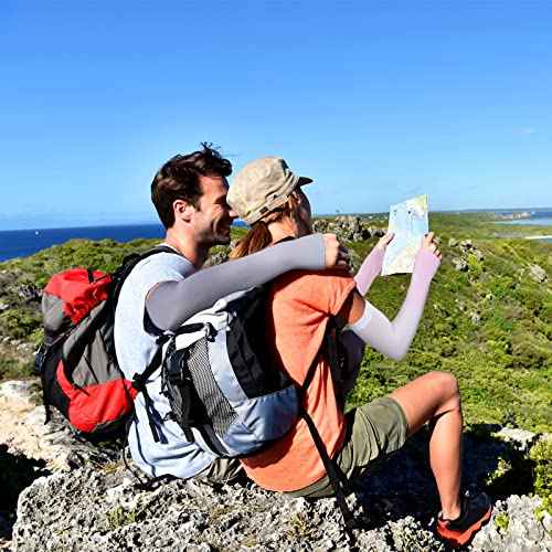 JenPen 6 Pairs UV Sun Protection Arm Sleeves to Cover Arms for Women Compression Sleeves for Men