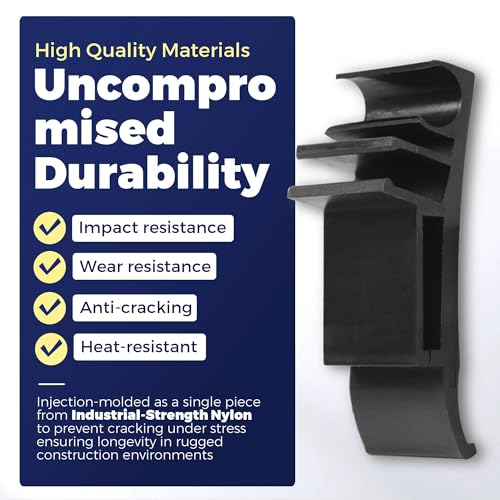 Hard Hat Pencil Holder Clip | 3-in-1 Attachment for Carpenter Pencils, Markers & Headlamp Bands | Black Reinforced Nylon Accessory Fits Both Sides of Hard Hats for Woodworkers