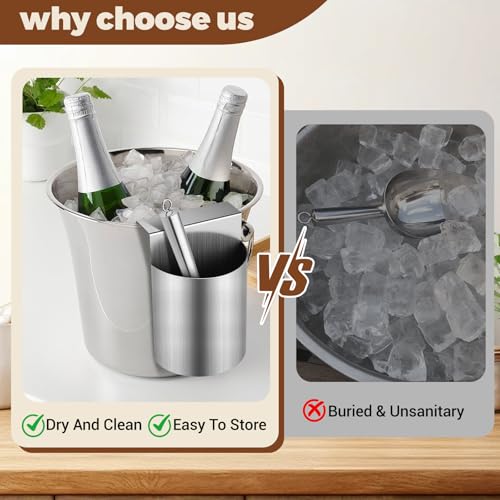 PRETYZOOM Ice Scoop Holder – Hanging Heavy-Duty Ice Scoop/Utensil Organizer for Fridge, Freezer, and Supermarkets