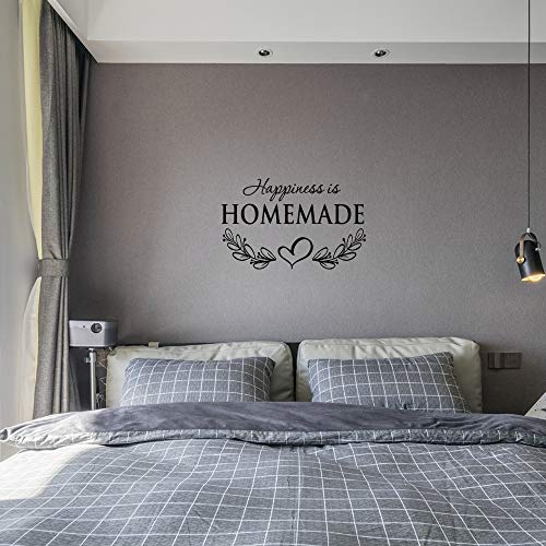 Happiness is Homemade Flower - Carved Vinyl Separated Letters Living Room Wall Decal Home D?cor Stencil Art Letters Mural Lettering Words
