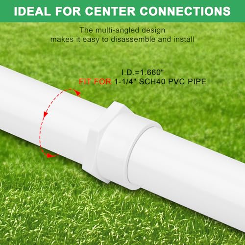 1-1/4" PVC Male Adapter Pipe Fitting – SCH40 Furniture Grade, Socket x Male Thread, 6-Pack