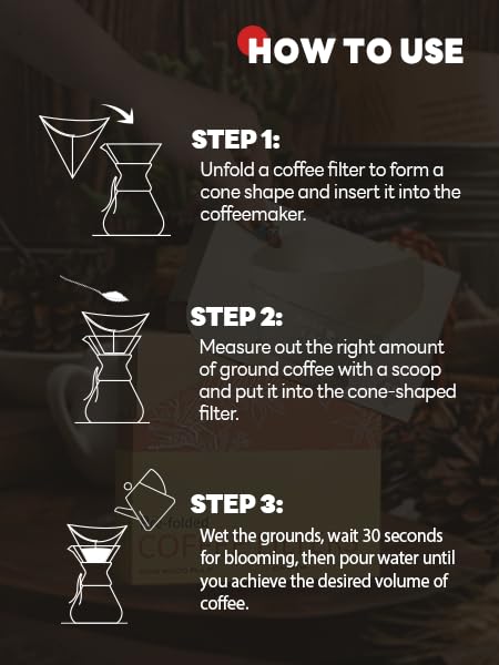 Bake Choice 5-13 Cup Pre-Folded Coffee Filters - 50 Pcs (Variation 6) for Pour-Over Makers