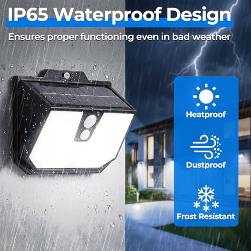 Brightever Black 6-Pack Solar Motion Sensor Fence Lights with 3 Modes