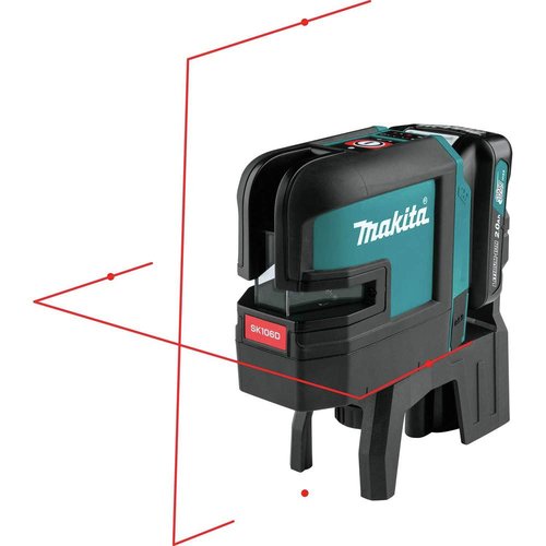 Makita SK106DNAX 12V max CXT® Lithium-Ion Cordless Self-Leveling Cross-Line/4-Point Red Beam Laser Kit (2.0Ah)