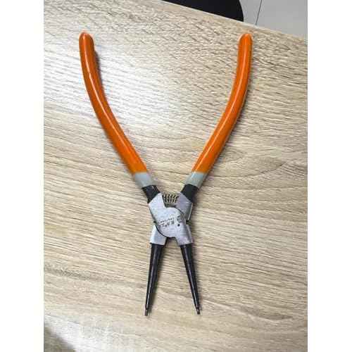 Orange Red Heavy Duty 7" EXTRA LONG External Straight Retaining Ring Clip Circlip Removal Plier Snap-Ring Pliers, Slip-Joint Pliers Side-Cutting Plier Sets Needle-Nose