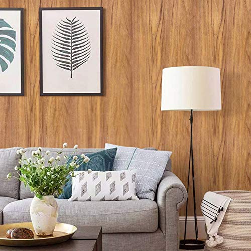 COSNIGHT Brown Wood Grain Contact Paper for Countertops - Peel & Stick Wallpaper, 15.7" x 118"