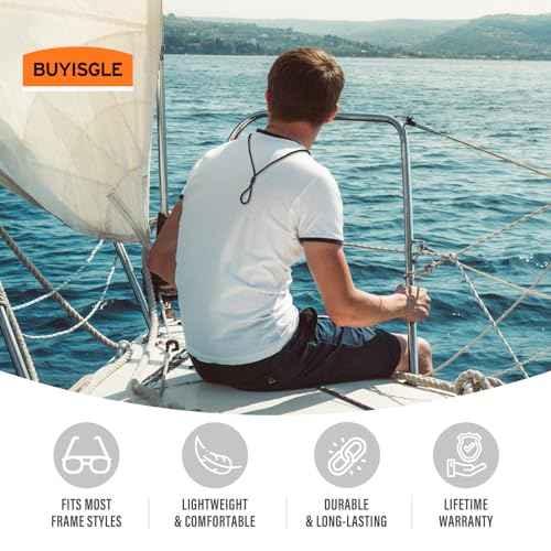 Eye Glasses Holder Strap - Sunglasses Straps Cords for Men Women Kids - Eyeglass Holders Around Neck - Eyewear String Lanyard Retainer - 2 PCS£¨Black