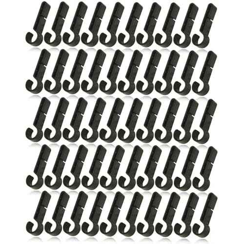 50Pcs Helmet Clips for Headlamp & Headlamp Clips Hooks - Durable Lightweight Hard Hat Accessories, Universal Mounting Clips for Construction/Camping/Cycling Safety Gear (50Pcs)