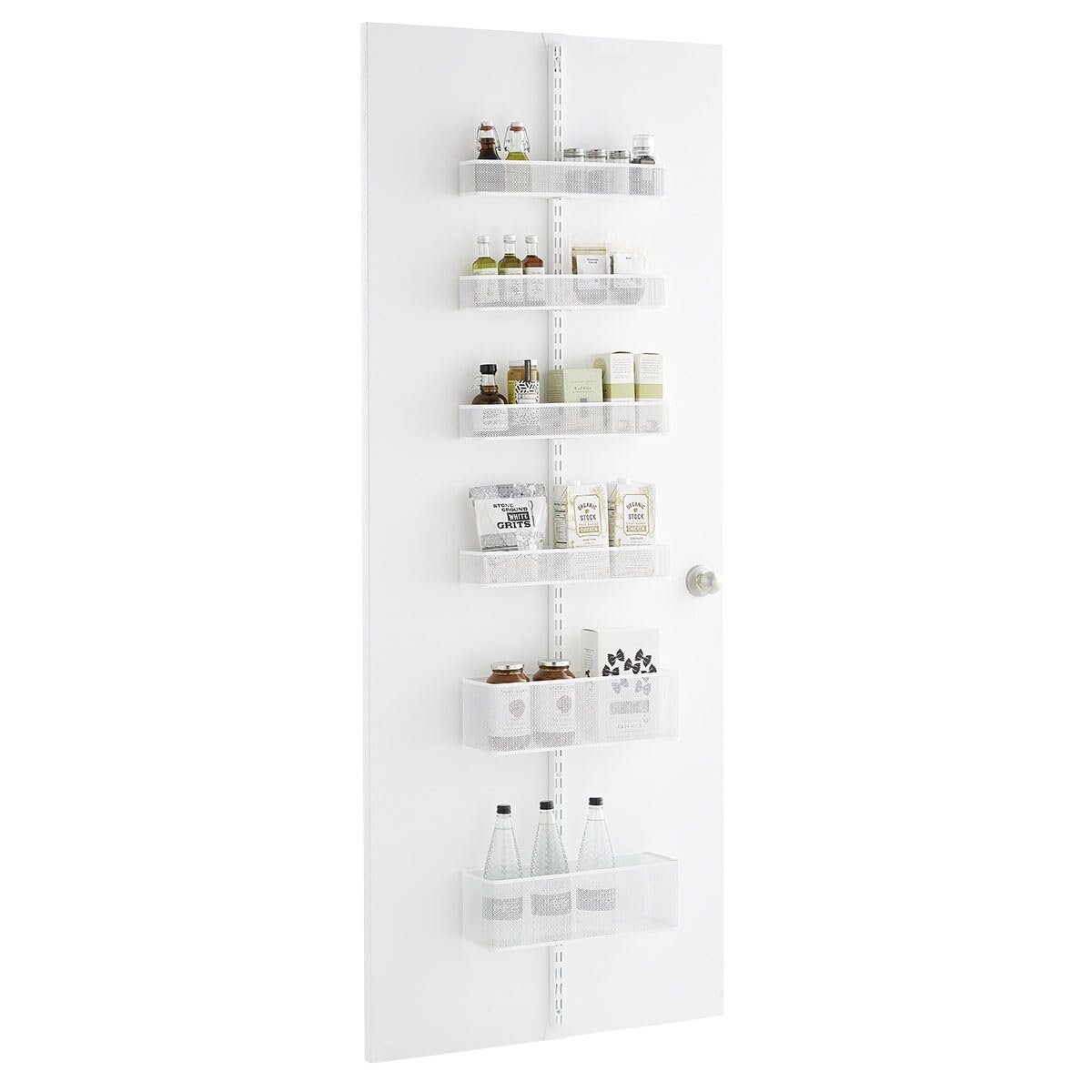 The Container Store Elfa Mesh Door Rack Solution 80" (White) | Over The Door Storage | Hanging Storage & Organization