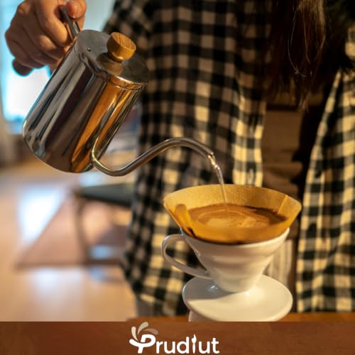 Prudiut 200 Count #4 Cone Coffee Filters U4/200Pcs for Ninja & Drip Coffee Makers