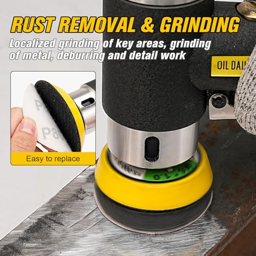 SI FANG 2'' & 3'' Mini Orbital Air Sander High Speed Pneumatic Polisher - Air Sander Only