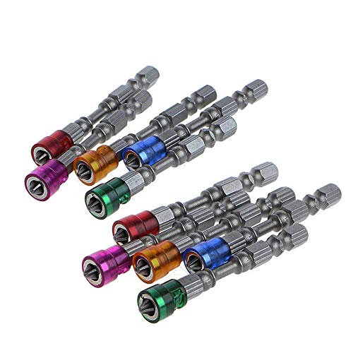 10pcs PH2 Magnetic Phillips Cross Screwdriver Bits Set 1/4 Inch Hex Shank Plasterboard Drywall S2 Alloy Electric Power Driver Bit Set ¡¦