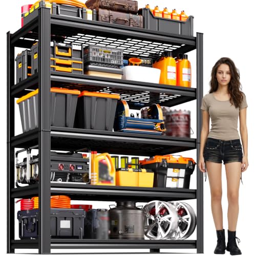 AOAORGG Heavy Duty Metal Garage Shelving Unit 71.2"H x 35.4"W x 16"D Adjustable Storage Shelves