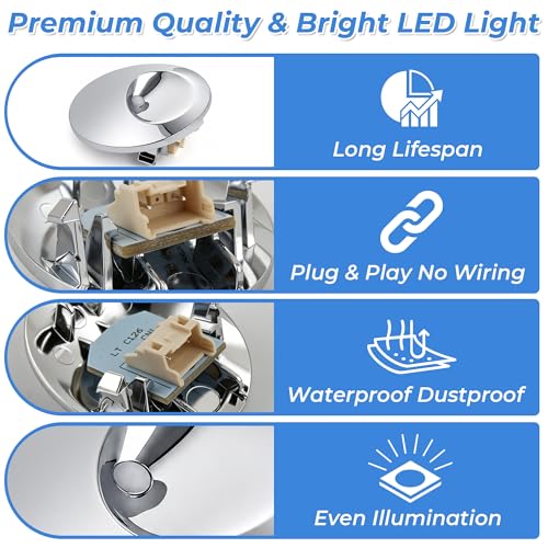 LIYUKUANG WR55X11132/WR55X25754 LED Light Assembly for GE Refrigerators 2-Pack