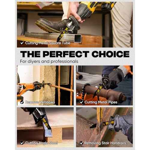 5 Pack 6 inch 14/18TPI Automatic Dismantling Reciprocating Saw Blades for Metal, 6¡±Reciprocating Saw Blades Replace Milwaukee and Diablo Saw Blade